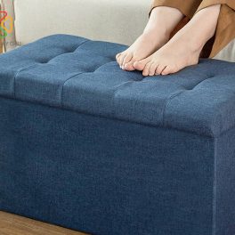 Ghế đôn sofa vuông kiêm hộp vải đựng đồ đa năng