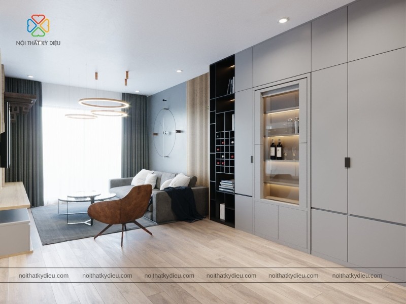 Thiết kế nội thất chung cư thông minh Vinhome 56m2