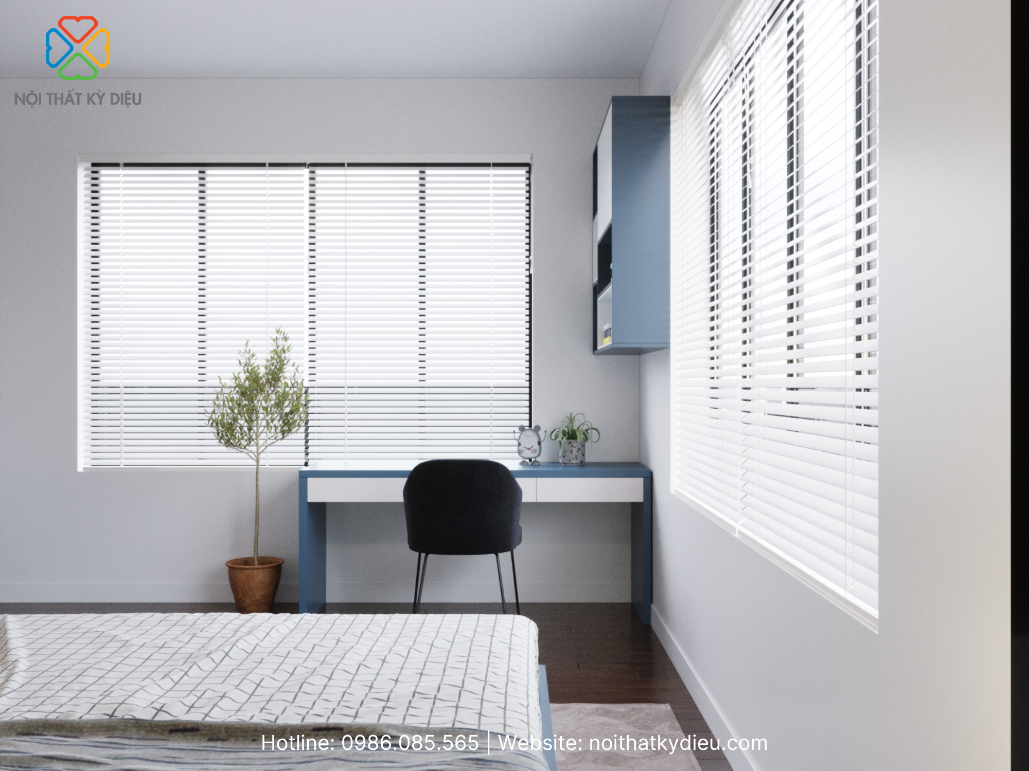 Thiết Kế Phòng Ngủ 8m2 Hiện Đại Và Tiện Ích Cho Không Gian Nhỏ 15 thiet-ke-phong-ngu-8m2