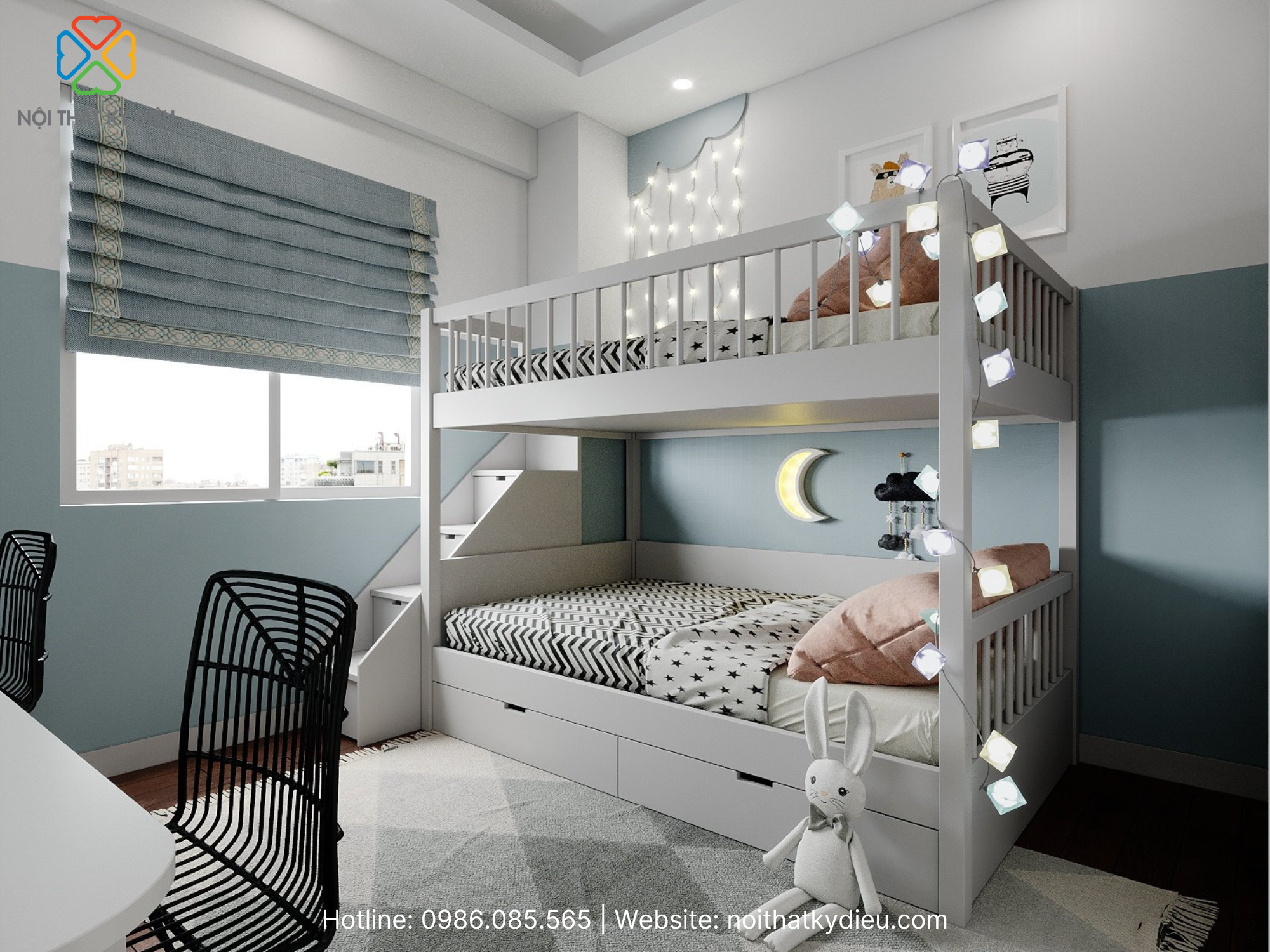 Thiết Kế Phòng Ngủ 8m2 Hiện Đại Và Tiện Ích Cho Không Gian Nhỏ 7 thiet-ke-phong-ngu-8m2-giuong-tang