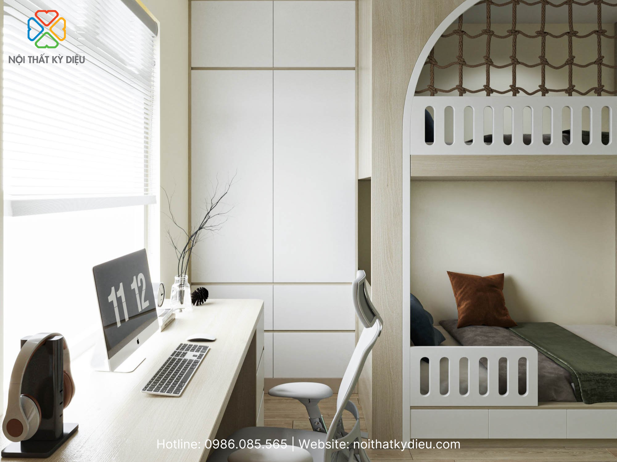 Thiết Kế Phòng Ngủ 8m2 Hiện Đại Và Tiện Ích Cho Không Gian Nhỏ 5 thiet-ke-phong-ngu-8m2