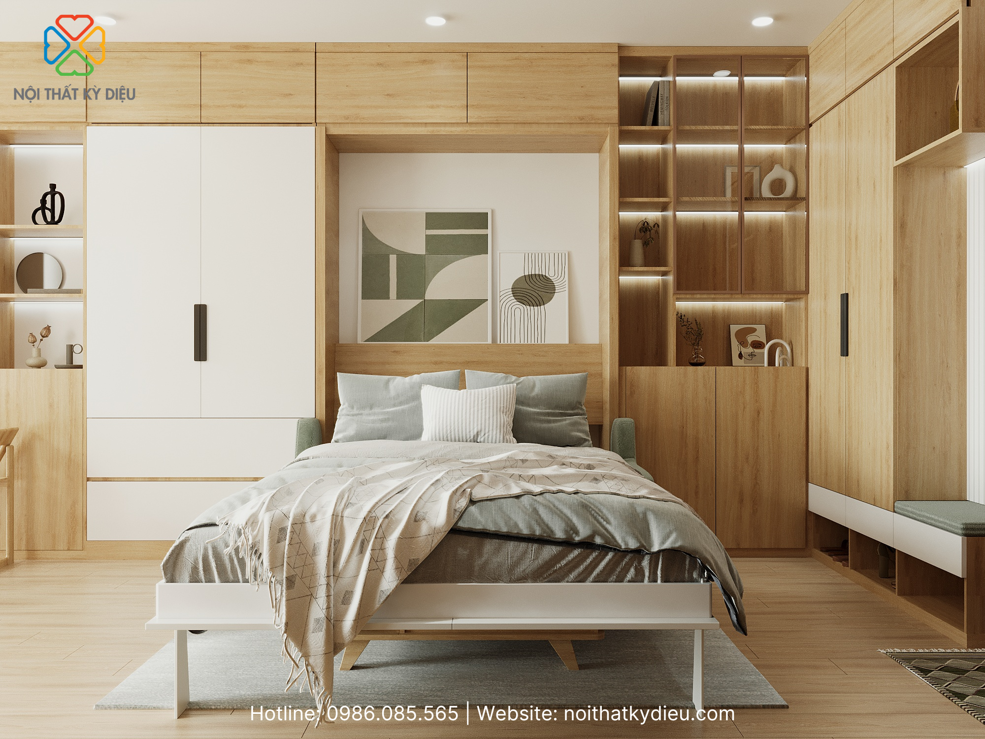Tổng hợp 50+ Mẫu Nội Thất Phòng Ngủ Thông Minh Tối Ưu Diện Tích Cho Không Gian Nhỏ 3 noi-that-phong-ngu-thong-minh