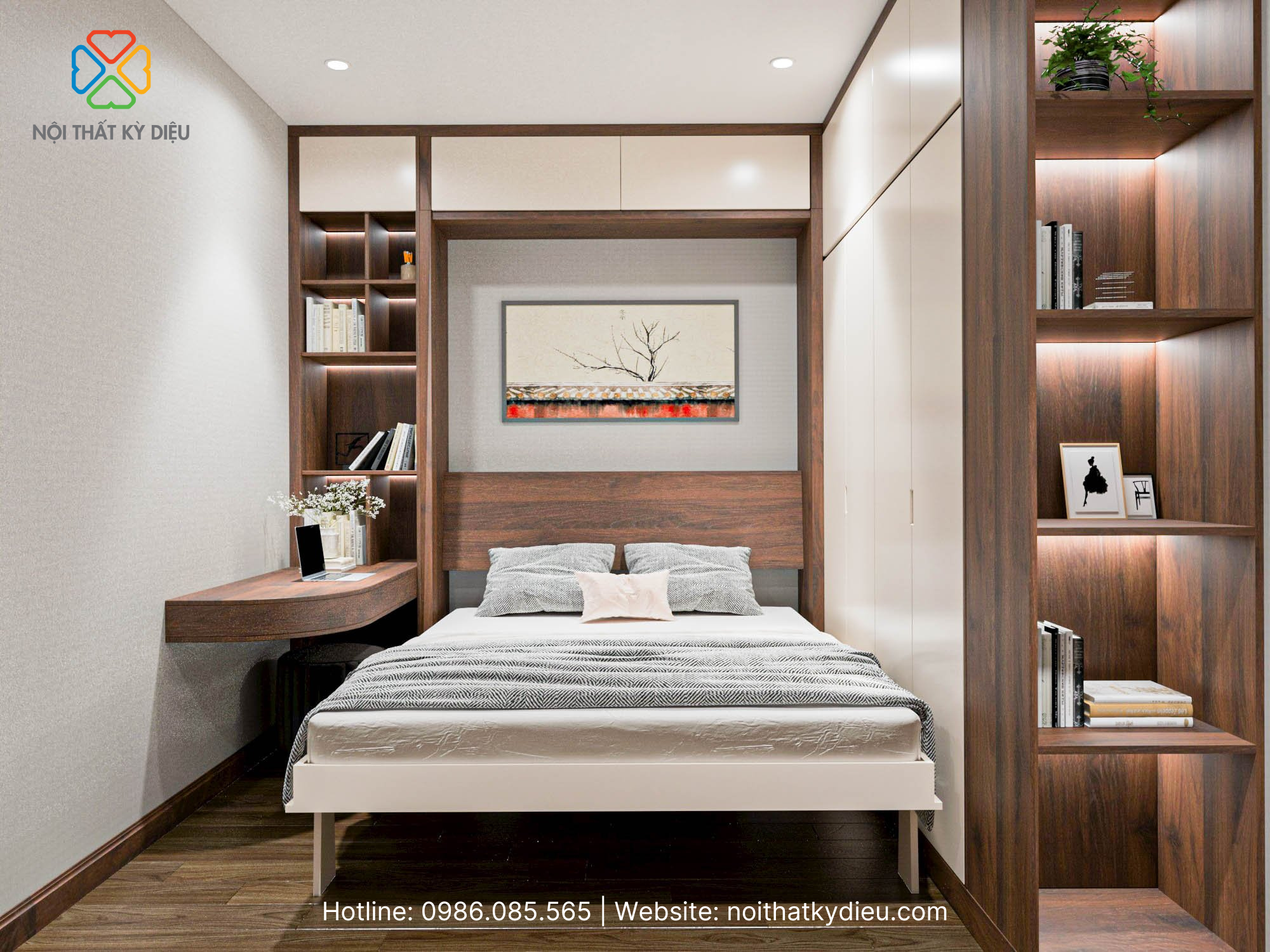 Thiết Kế Phòng Ngủ 8m2 Hiện Đại Và Tiện Ích Cho Không Gian Nhỏ 10 thiet-ke-phong-ngu-8m2
