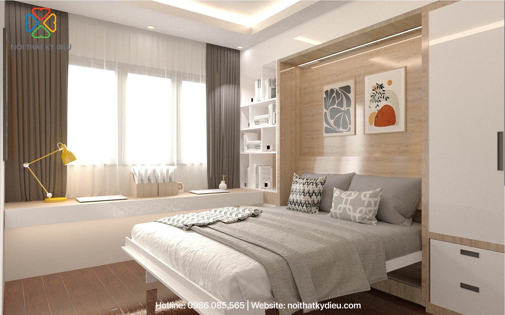 Nội thất phòng ngủ nhỏ 10m2: Bí quyết tối ưu không gian sống 3 noi-that-phong-ngu-nho-10m2