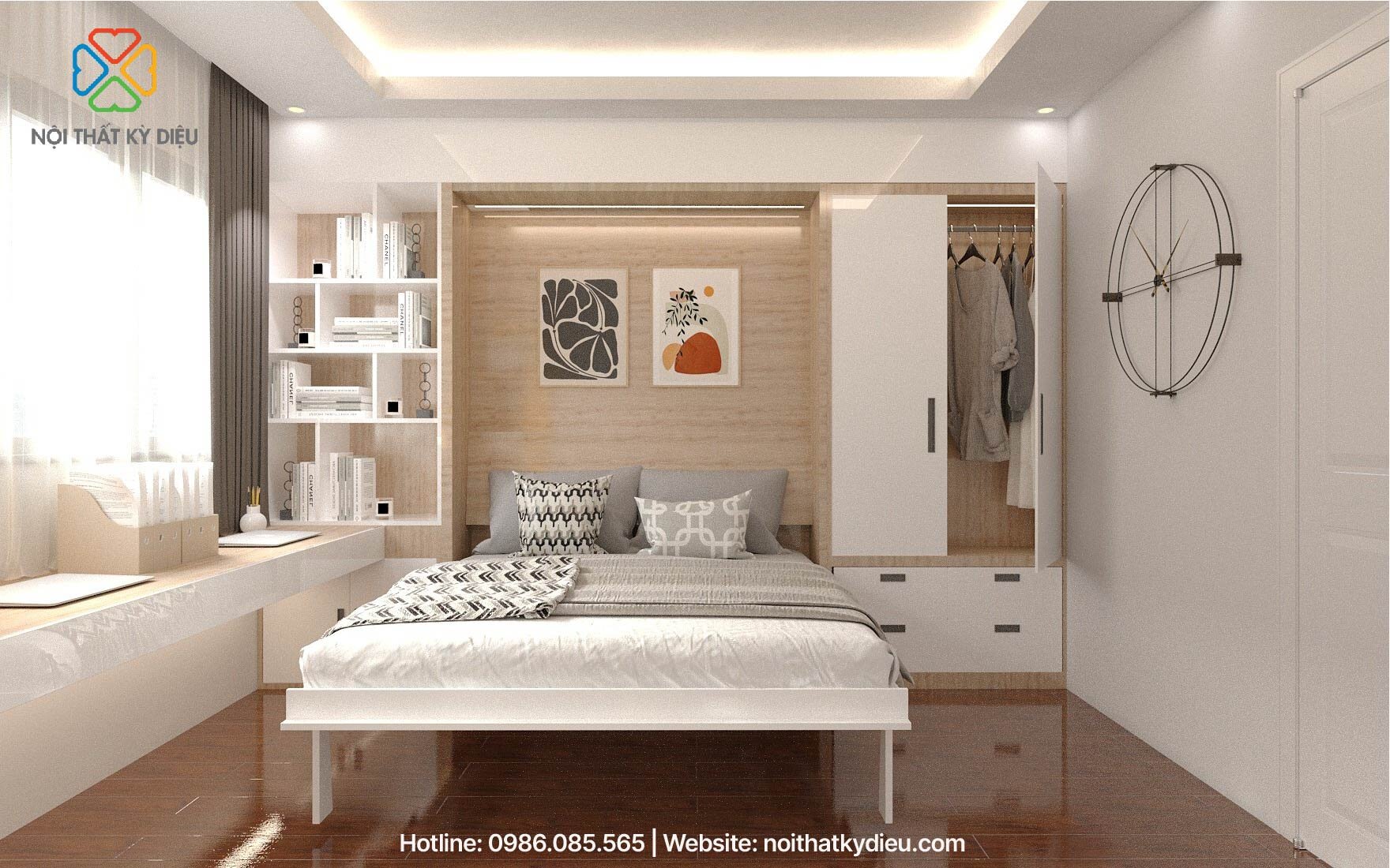 Nội thất phòng ngủ nhỏ 10m2: Bí quyết tối ưu không gian sống 8 noi-that-phong-ngu-nho-10m2