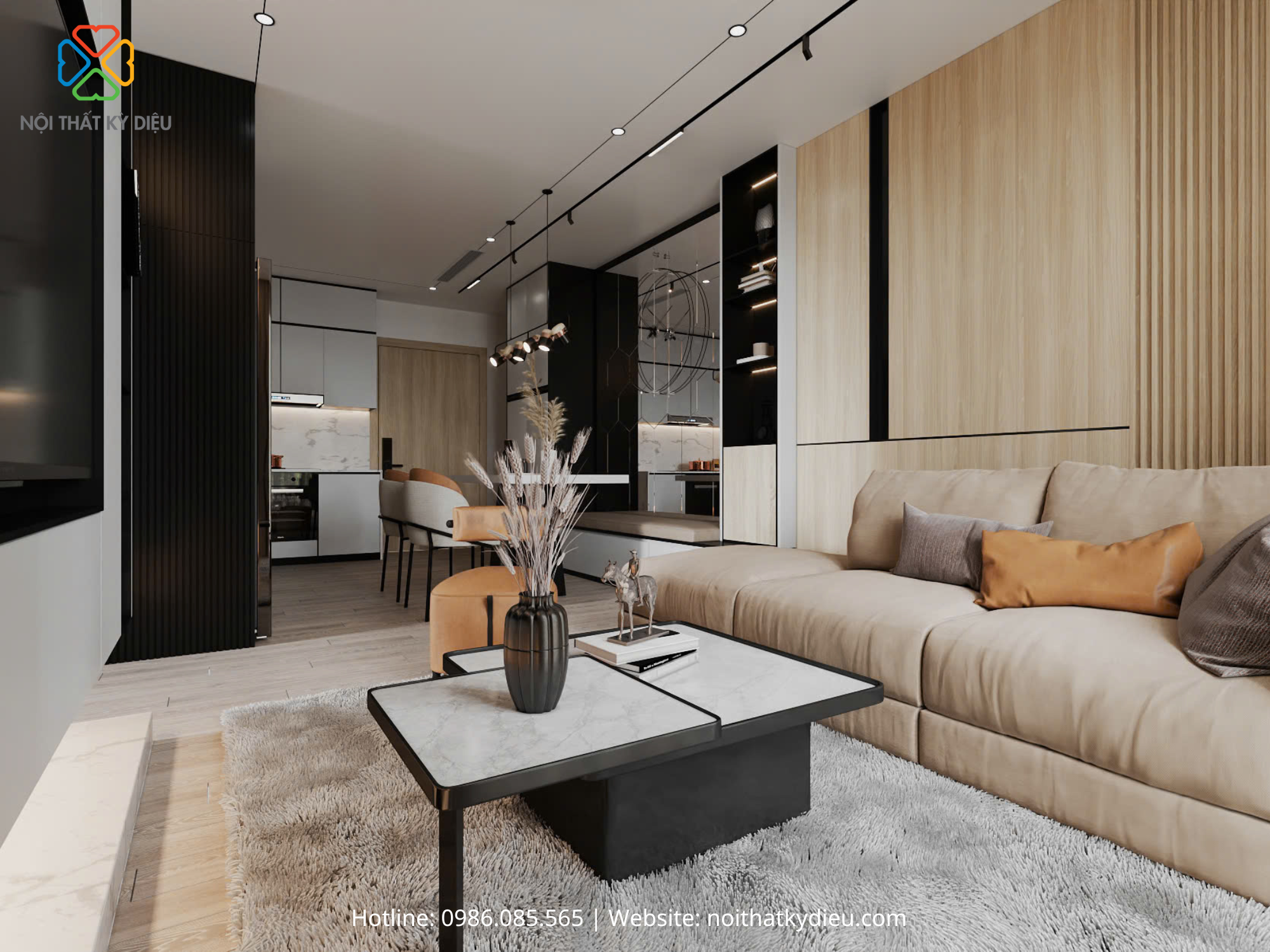 Nâng Tầm Không Gian Sống Với Thiết Kế Nội Thất Căn Hộ 75m2 Hiện Đại Tại Vinhomes Ocean Park 4 376