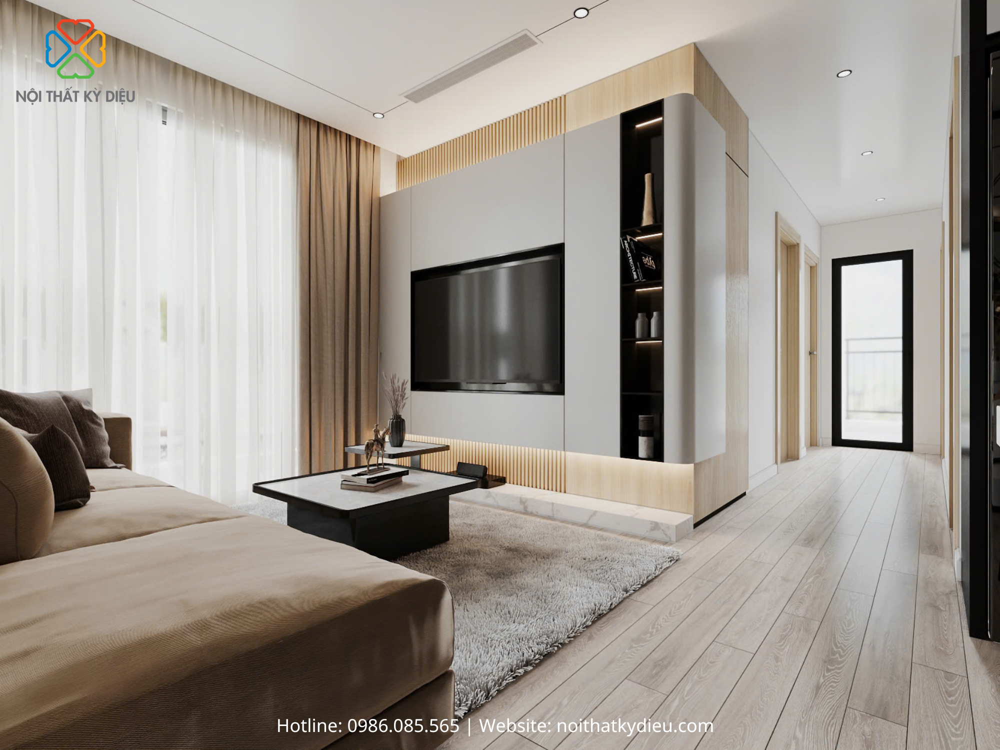 Nâng Tầm Không Gian Sống Với Thiết Kế Nội Thất Căn Hộ 75m2 Hiện Đại Tại Vinhomes Ocean Park 6 380