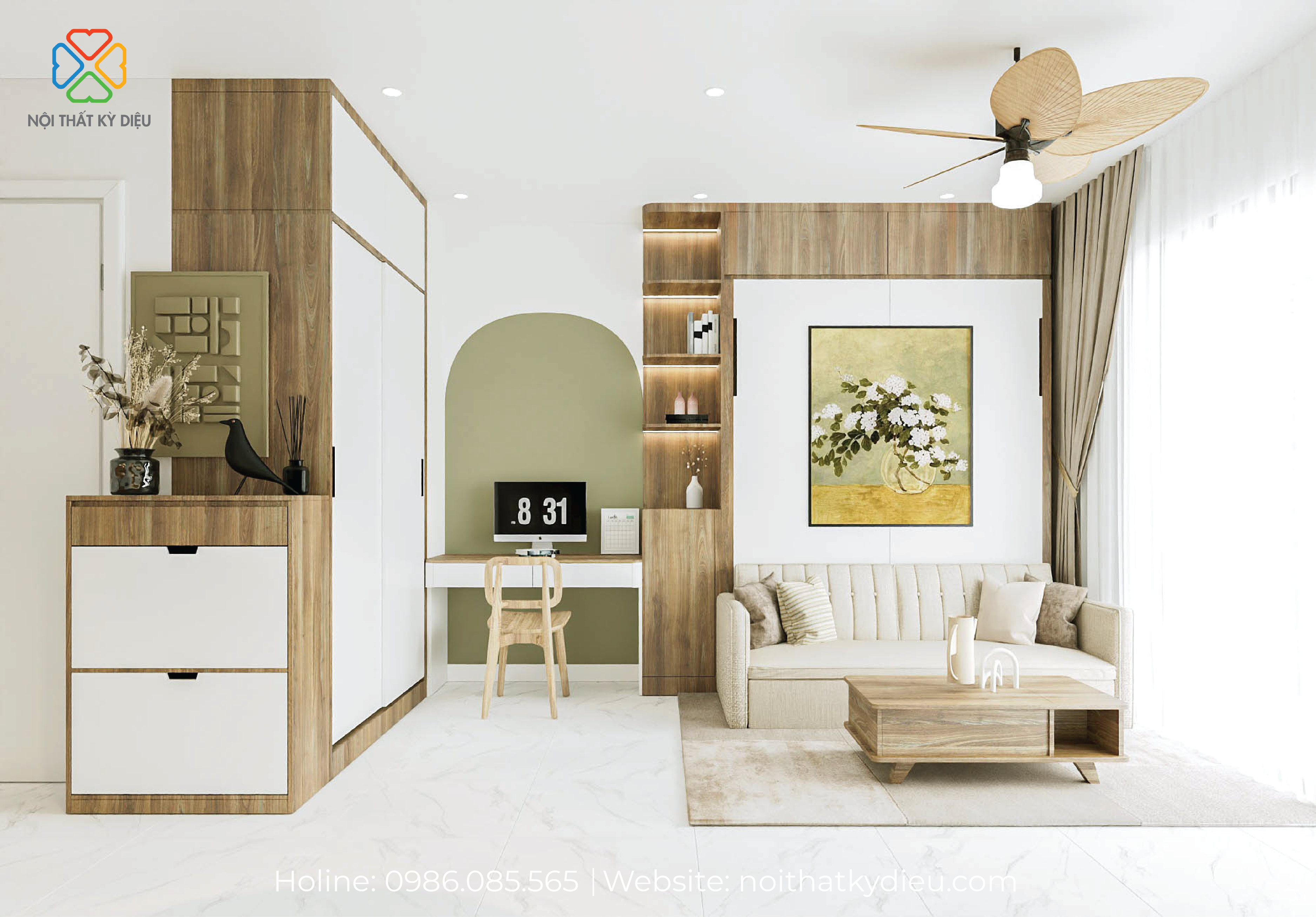 Thiết Kế Nội Thất Căn Hộ 29m² Tại Dự Án Vinhomes Grand Park 1 chen logo 01