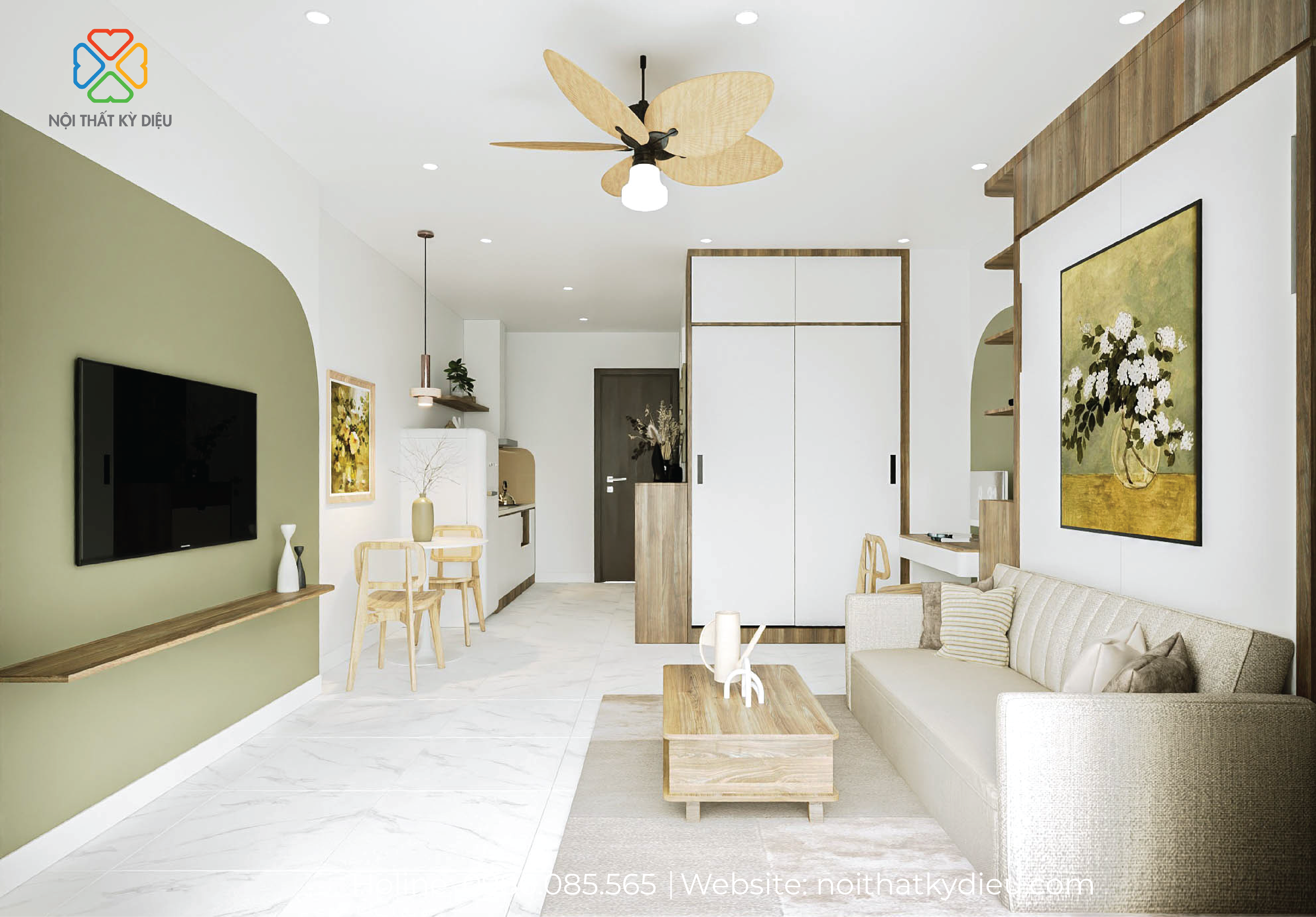 Thiết Kế Nội Thất Căn Hộ 29m² Tại Dự Án Vinhomes Grand Park 6 chen logo 05