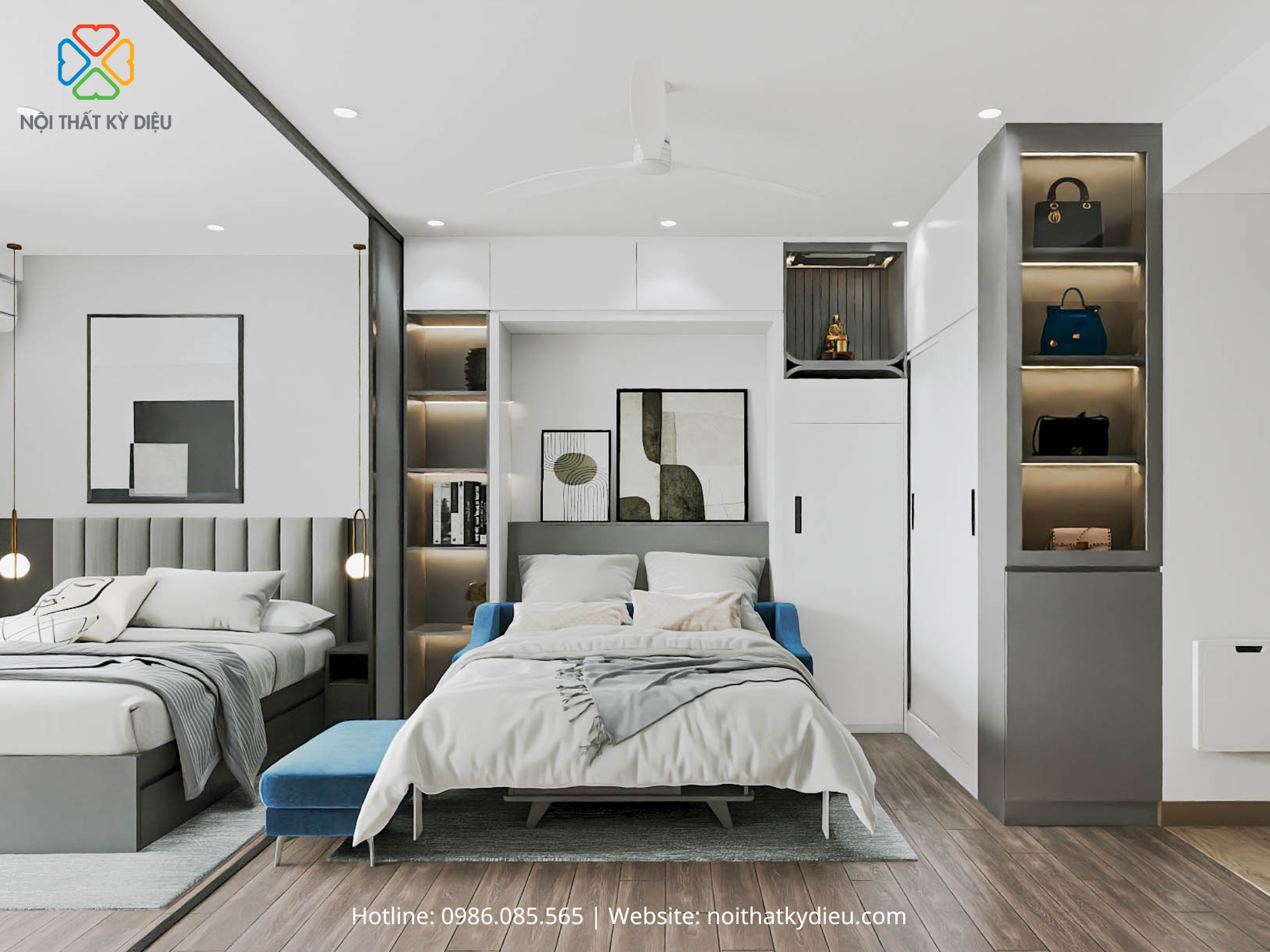 Sáng Tạo 2 Phòng Ngủ Trong Thiết Kế Căn Hộ Nhỏ Tại Soho Heritage West Lake Tây Hồ 1 457