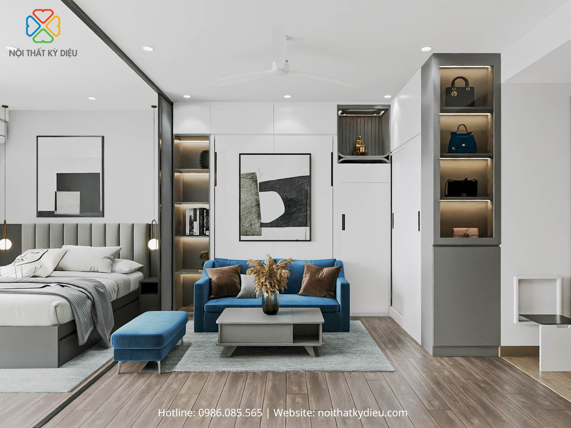 Sáng Tạo 2 Phòng Ngủ Trong Thiết Kế Căn Hộ Nhỏ Tại Soho Heritage West Lake Tây Hồ 4 458