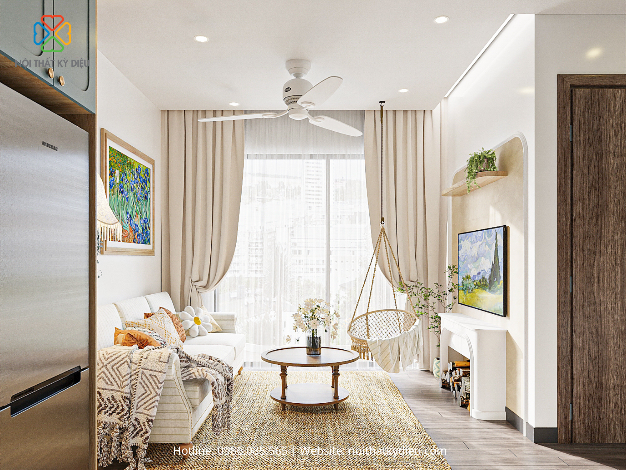 Thiết Kế Không Gian Sống Hoàn Hảo Giữa Nhịp Sống Hiện Đại Cho Căn Hộ 60m2 4 454