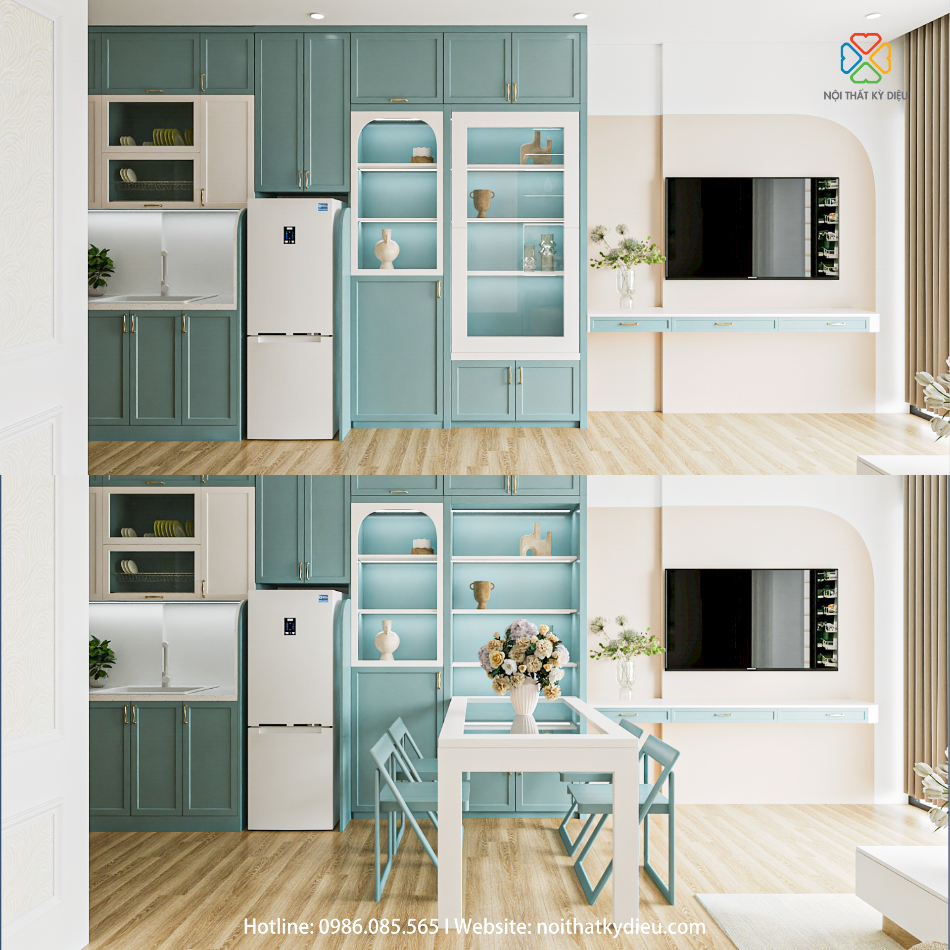 Nâng tầm thiết kế căn hộ Studio 29m2 tối ưu không gian và gia tăng giá trị đầu tư 3 Bàn ăn thông minh trong thiết kế căn hộ studio 29m2