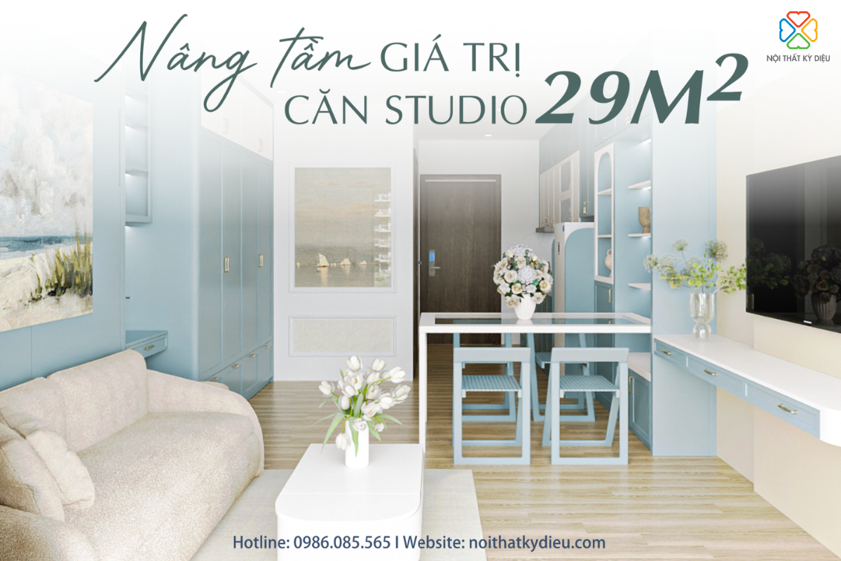 Nâng tầm thiết kế căn hộ Studio 29m2 tối ưu không gian và gia tăng giá trị đầu tư 1 Nâng tầm thiết kế căn hộ studio 20m2